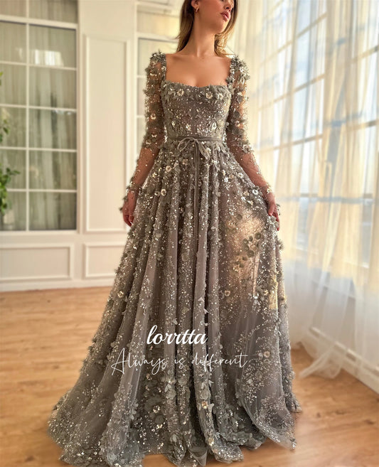 Lorrtta Line A Party Dress Black Ball Gown Luxurious Turkish Evening Gowns Gala Elegant Dresses 2024 Luxury Women Customized